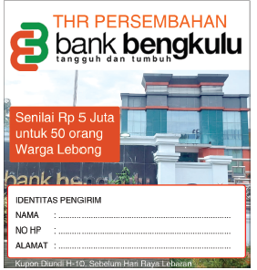 Pengen Dapat Uang THR Rp 100 Ribu dari Bank Bengkulu Muara Aman? Gampang Kok, Caranya?