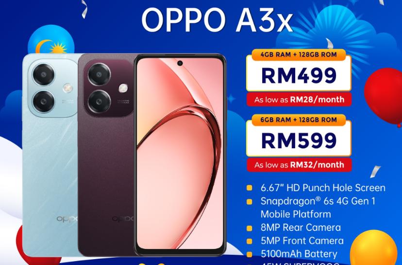 Intip Fitur-Fitur Unggul Dari HP OPPO A3X Dengan Harga 2 Jutaan