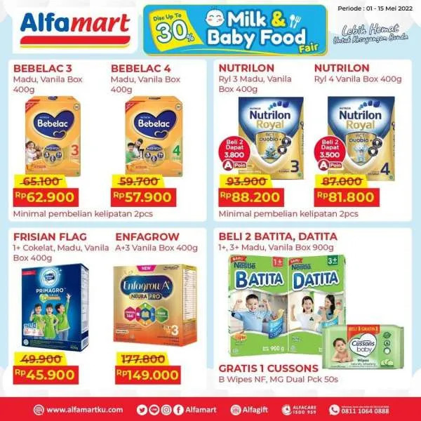 Promo Alfamart Periode 1-15 Mei 2025, Susu Bebelac Diskon Hingga Rp 29.700