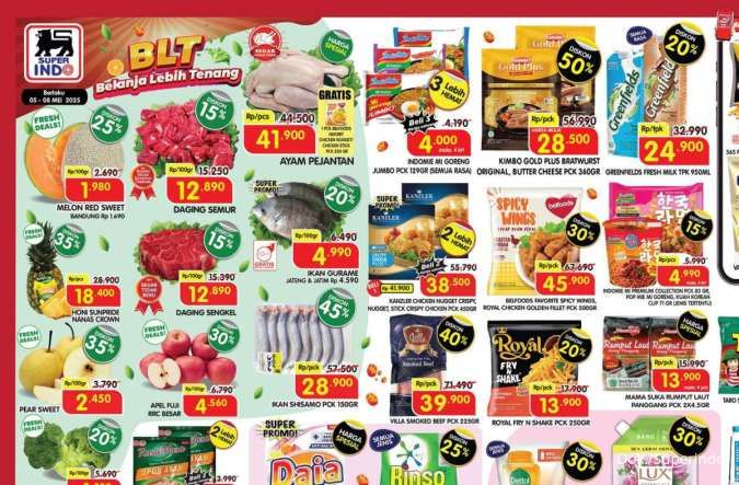 Promo Superindo Weekday 5–8 Mei 2025: Diskon hingga 50% untuk Minyak Goreng, Daging, dan Produk Rumah Tangga