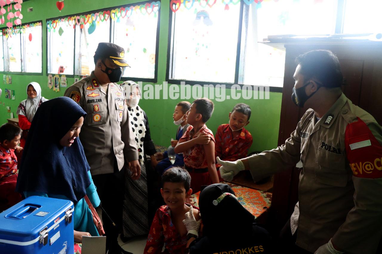 Pantau Vaksinasi Anak, Kapolres Imbau Ortu Jangan Ragu