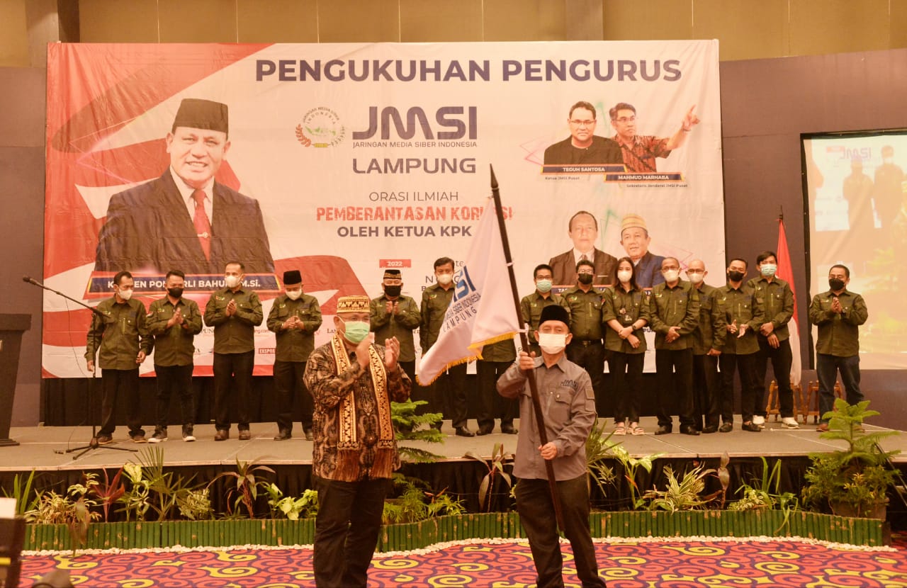 Hadiri Pelantikan JMSI Lampung, Tokoh Pers Lampung Ardiansyah Ingatkan  Integritas Pewarta