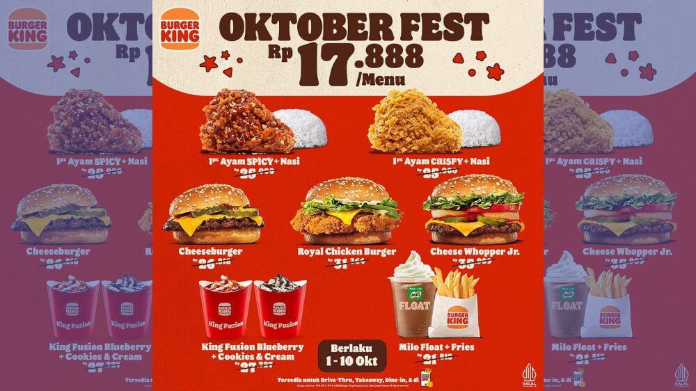 Cicipi Sensasi Nikmatnya Promo Burger King Oktober Fest Cuma Rp17.888