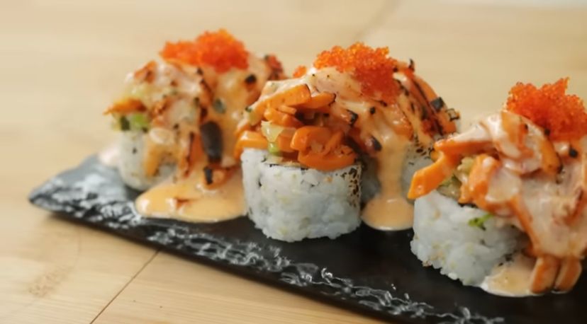 Resep Volcano Sushi Sosis Salmon, Lumer di Mulut