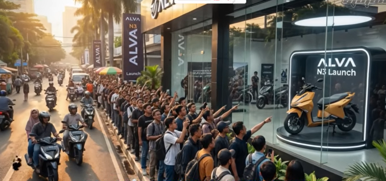 Antrean Mengular! Motor Listrik Alva N3 Next Gen Laris Manis Maret 2026, Jarak Tempuh 140 Km Harga Rp11 Jutaa 
