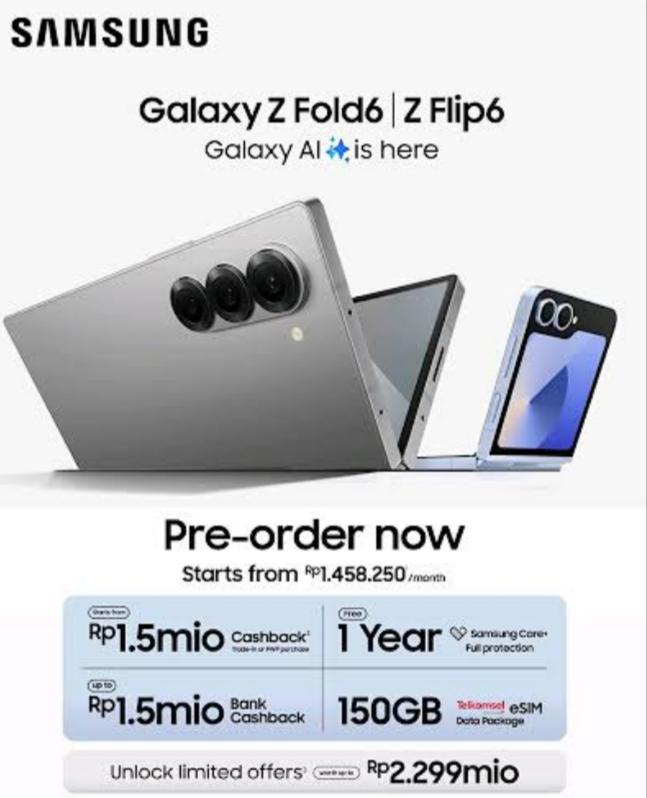 Segera Rilis! Berikut Ini Cara Pre-order Samsung Z Fold 6 di Indonesia