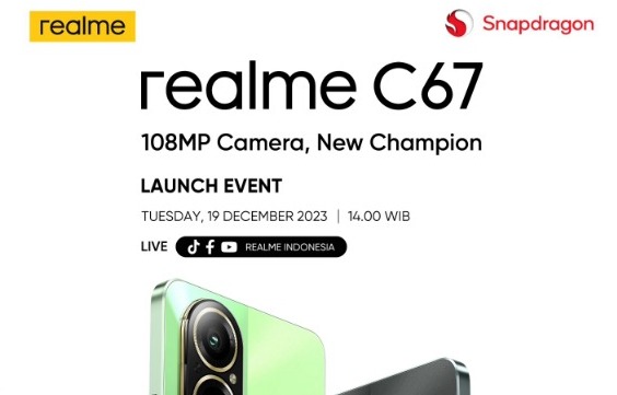 Realme C67, Ponsel Entry Level dengan Kamera 108 MP dan Siap Gebrak Indonesia