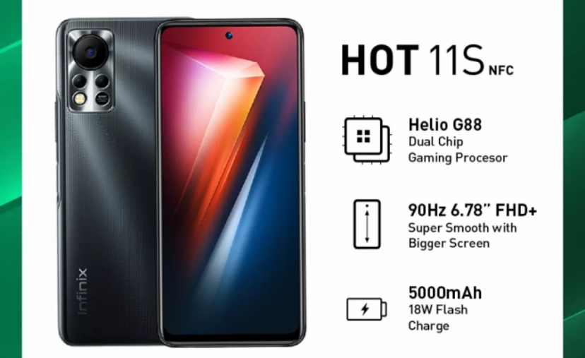 Infinix Hot 11s NFC Ditenagai Chipset Helio G88 dengan Kapasitas Baterai 5000mAh