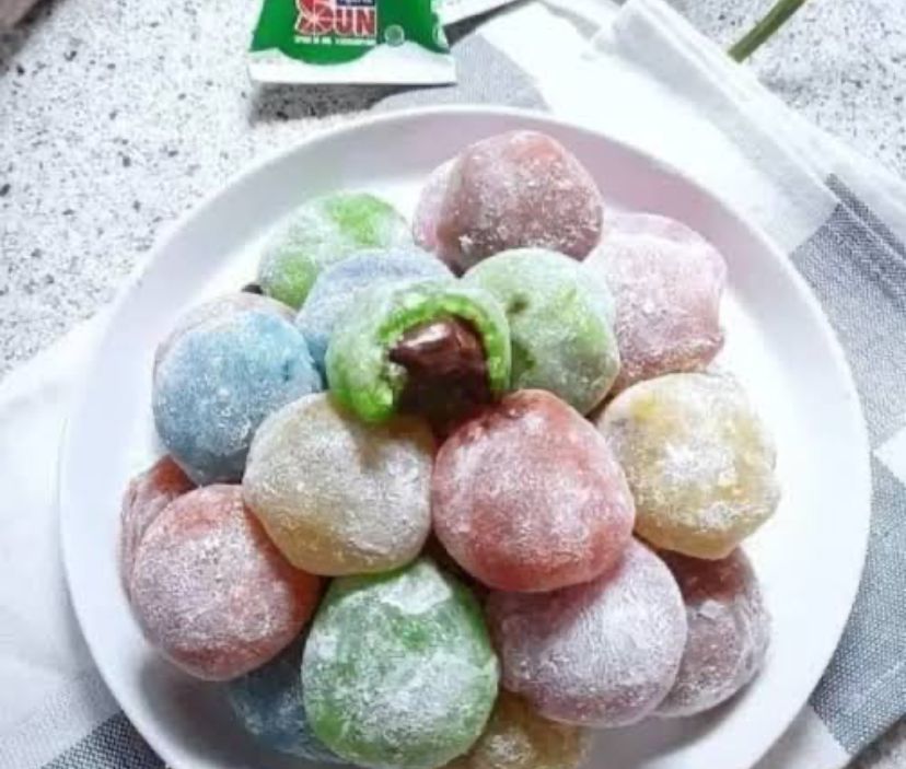 Resep Mochi Cuma 3 Bahan Dengan Isian Coklat Lumer, Mochi Ekonomis