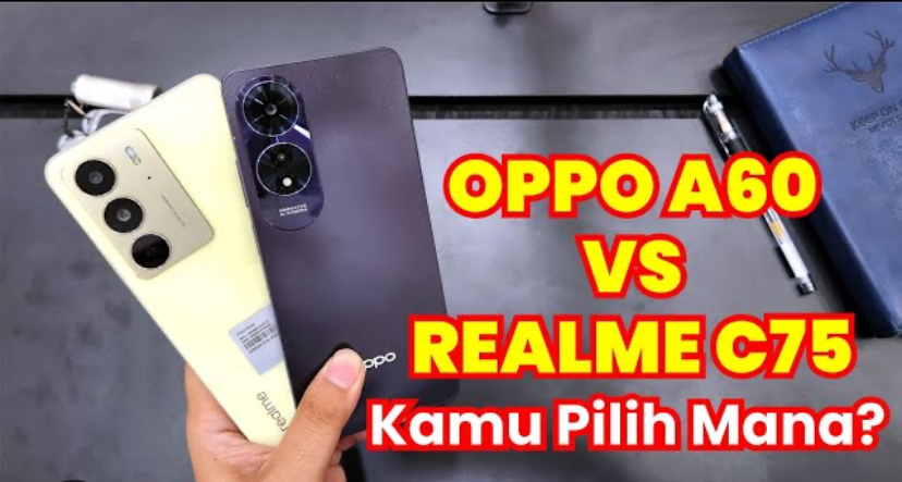 Spesifikasi Realme C75 vs Oppo A60, HP Terbaik Rp 2 Jutaan