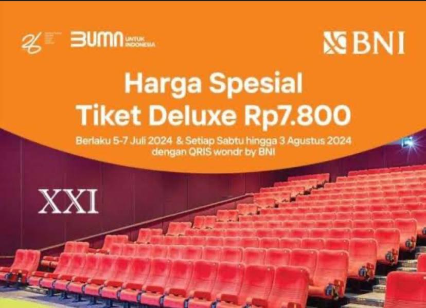 Promo Tiket Bioskop Rp 7.800 Harga Spesial Dengan Qris Wonder by HUT BNI