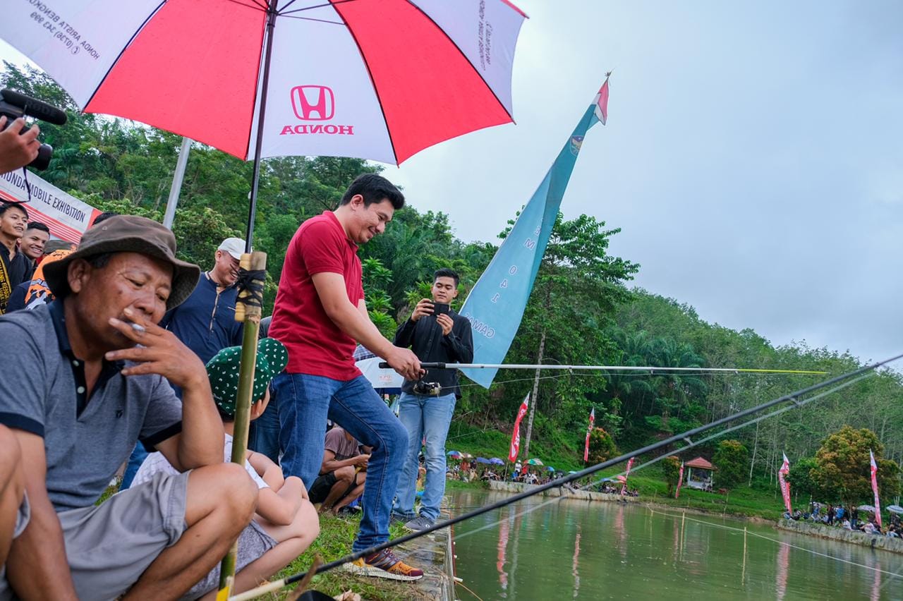 Kodim 0423/BU Gelar Lomba Mancing Meriahkan HUT TNI Ke-77