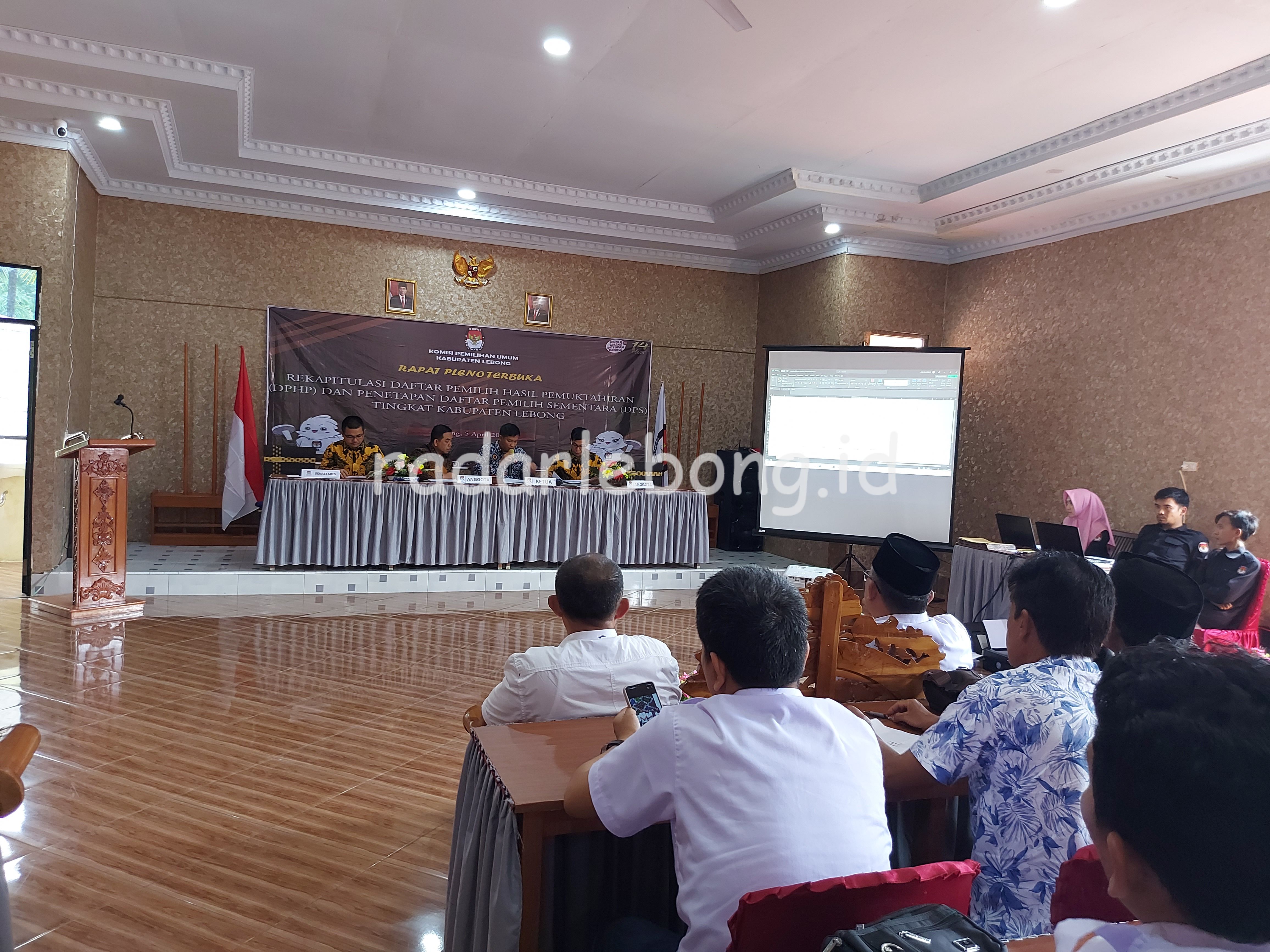Daftar Lengkap Jumlah Pemilih Sementara Pemilu 2024 di 12 Kecamatan Kabupaten Lebong 