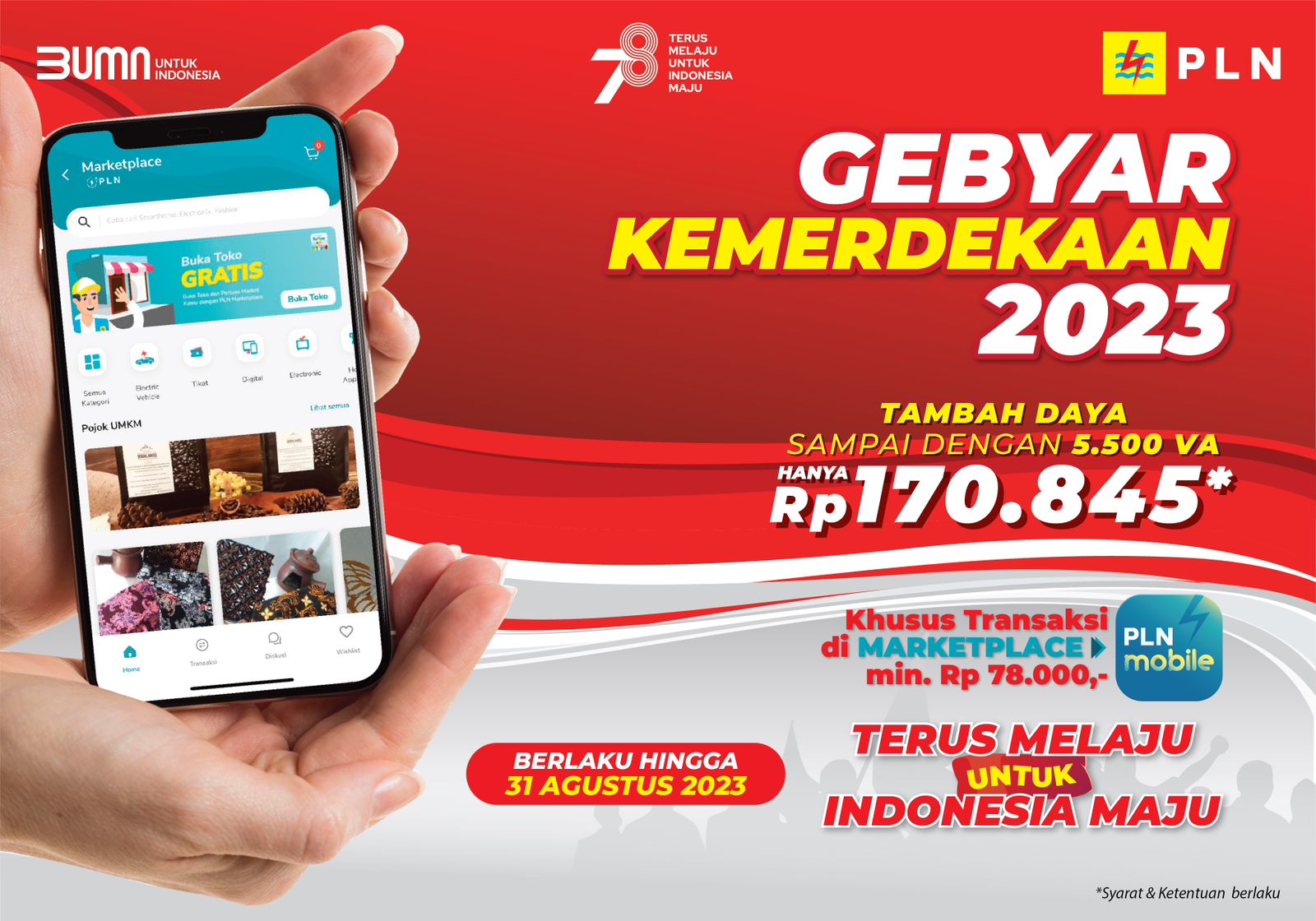 BURUAN DAFTAR! PLN Beri Diskon Promo Kemerdekaan, Khusus Tambah Daya Harga Spesial 