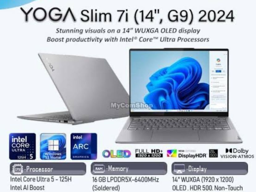 Lenovo Yoga Slim 7i Gen 9 Visualisasi Layar Lebih Jernih dan Lancar Menjalankan Aplikasi