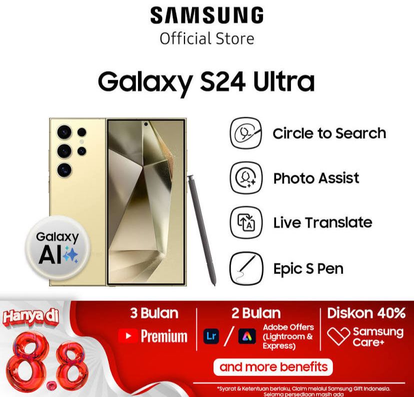 Beli Produk Samsung Galaxy S24 Ultra di Shopee Mall Dapatkan Diskon Promo Hari Kemerdekaan