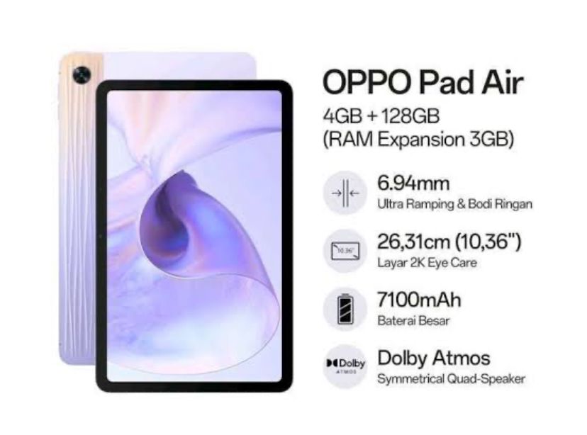 Sama-Sama Harga 3 Jutaan, Ini Perbandingan Tablet Oppo Pad Air vs Poco Pad 