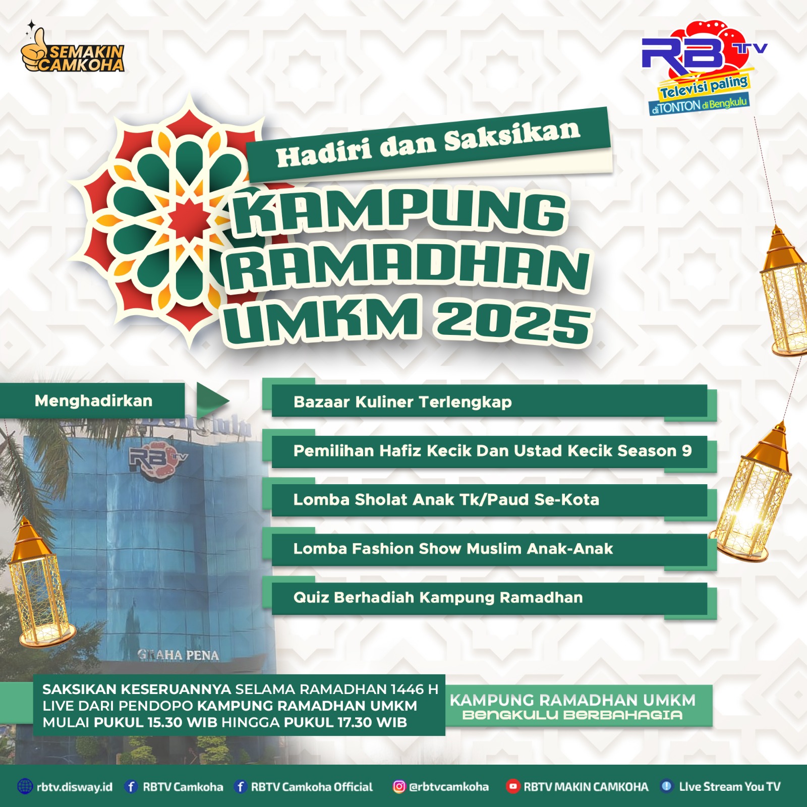 Kampung Ramadhan RBTV 2025: Bazar UMKM Terlengkap & Lomba Seru, Siap Meriahkan Bengkulu!