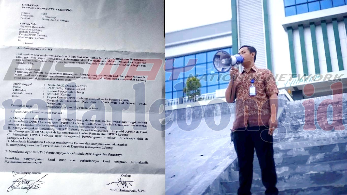 Pertanyakan Kasus Dugaan Korupsi Deposito APBD Lebong, Masyarakat Lebong Lanjut Demo ke Polda Bengkulu