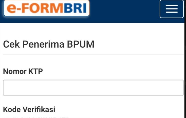 Cara Cek Status Penerima BPUM di eform.bri.co.id, Layanan Perbankan  Bantuan Pemerintah