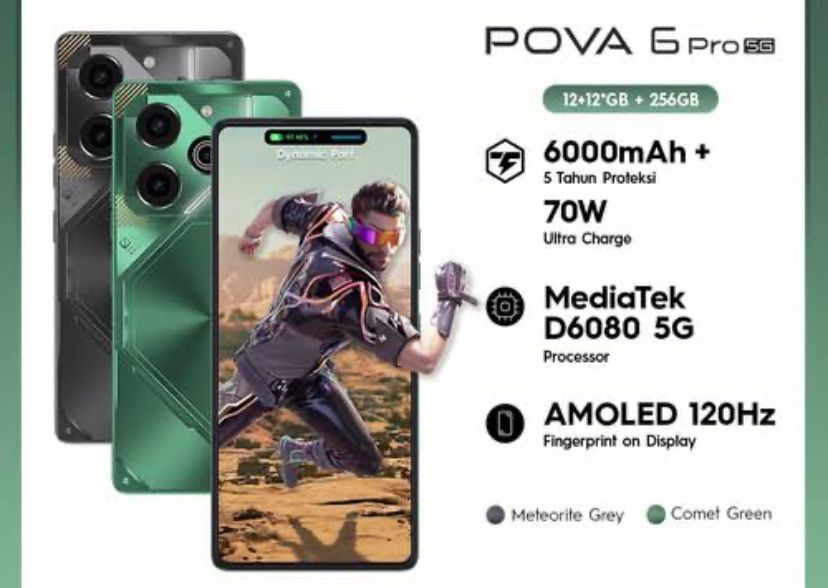 Simak Kekurangan dan Kelebihan Ponsel Gaming Pova 6 Pro 5G