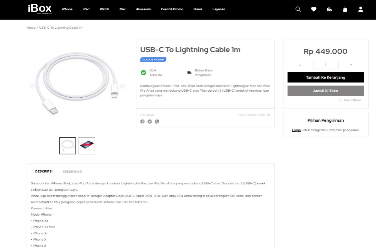 Bikin Melongo! Segini Harga Kabel USB Type C iPhone 15