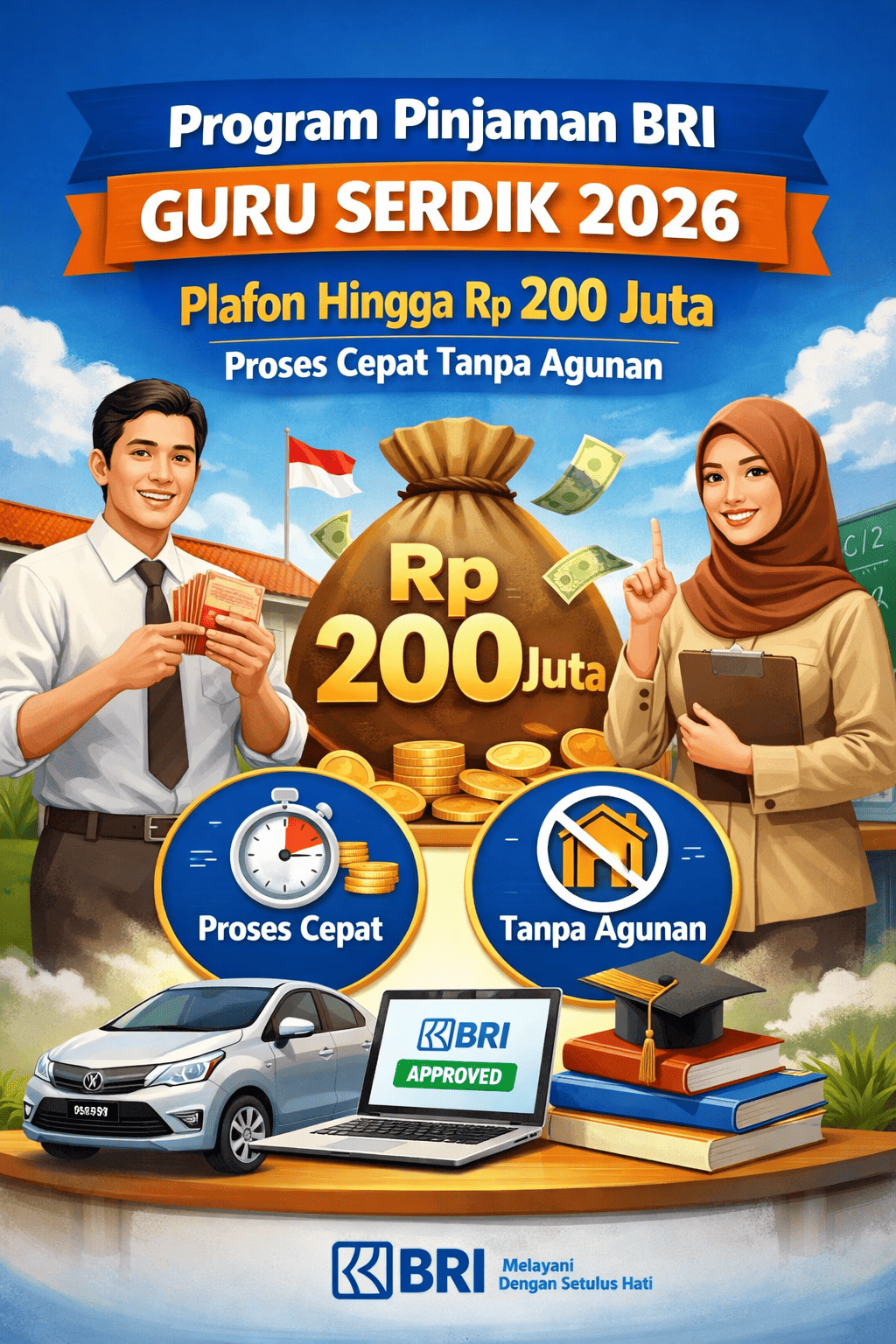 Program Pinjaman BRI Guru Serdik 2026: Plafon Hingga Rp200 Juta, Proses Cepat Tanpa Agunan