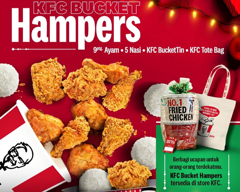 Promo KFC Bucket Hampers Natal-Tebus Murah Ayam Selama Desember 2024