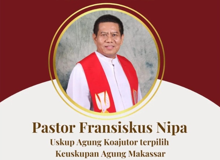Pastor Fransiskus Nipa, Uskup Agung Koajutor Keuskupan Agung Makassar, Dilantik Paus Fransiskus