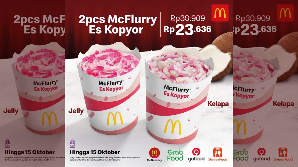 McFlurry Es Kopyor Hanya Rp23 Ribuan? Promo McDonald Terbaru Wajib Dicoba!