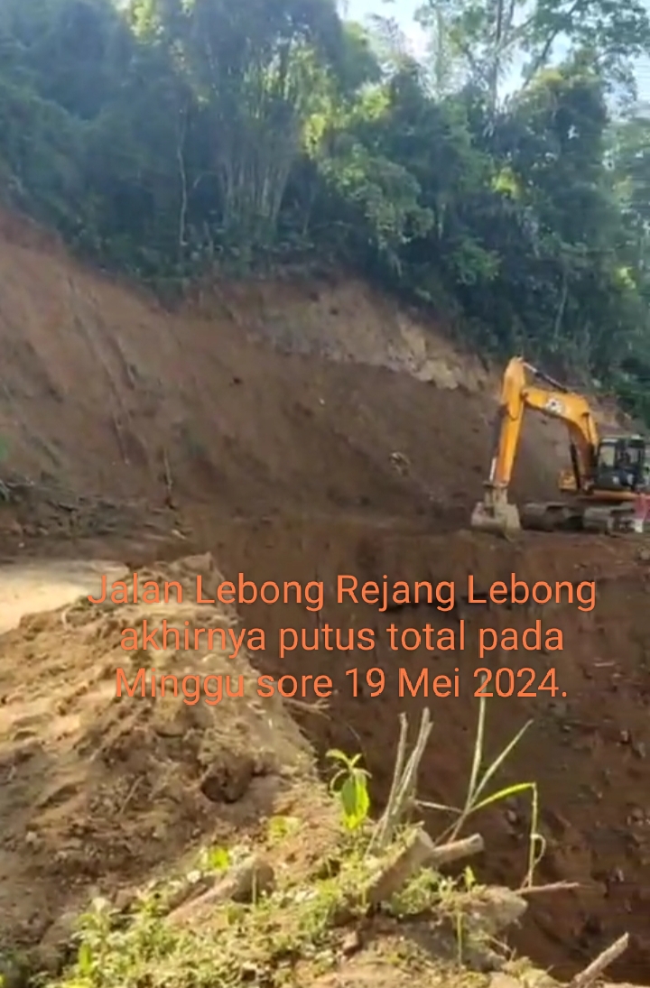 Akhirnya Jalan Lebong-Rejang Lebong Putus Total, Ini Penampakannya 