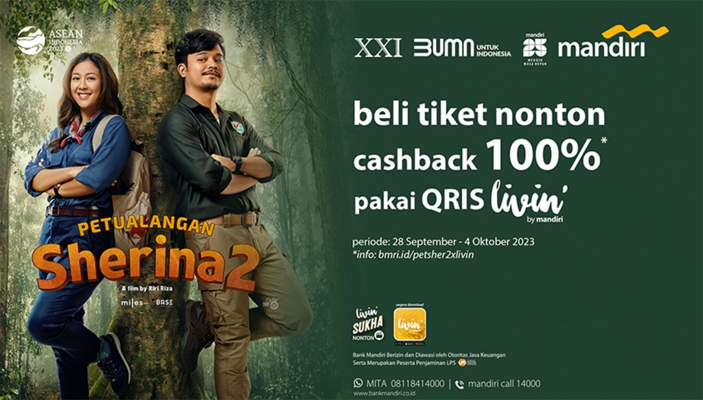 Cashback Besar-Besaran! Promo XXI Livin by Mandiri Bikin Terpesona Penonton Sherina 2!