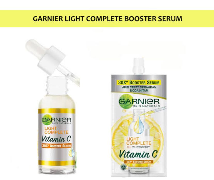 Temukan Wajah Sehat dan Bercahaya Dengan Pemakaian Garnier Bright Complete 30X Vit C Booster Serum