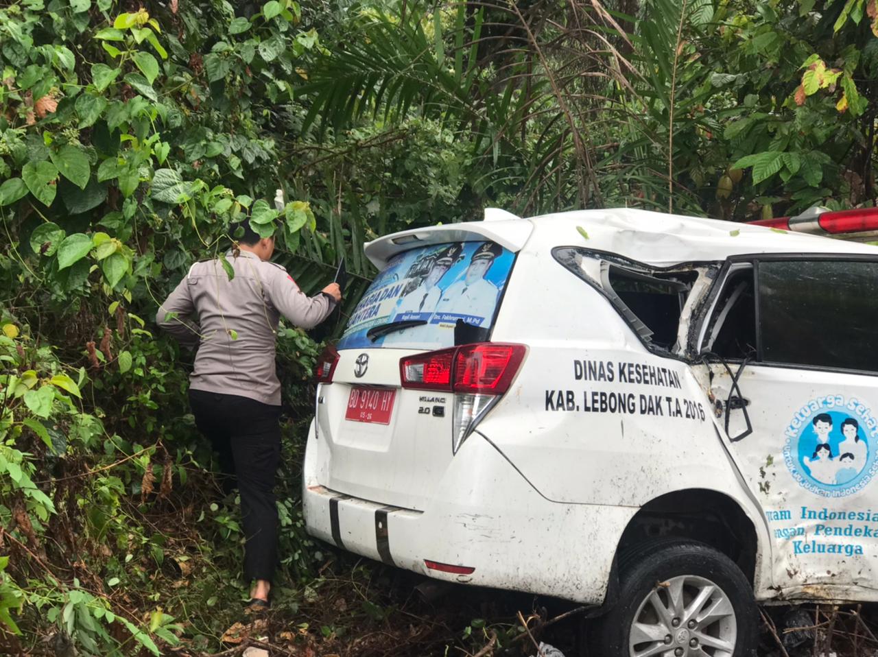 Laka Maut Mobil Puskesmas Dinas Kesehatan Lebong di Bengkulu Tengah, Satu Orang Meninggal Dunia 