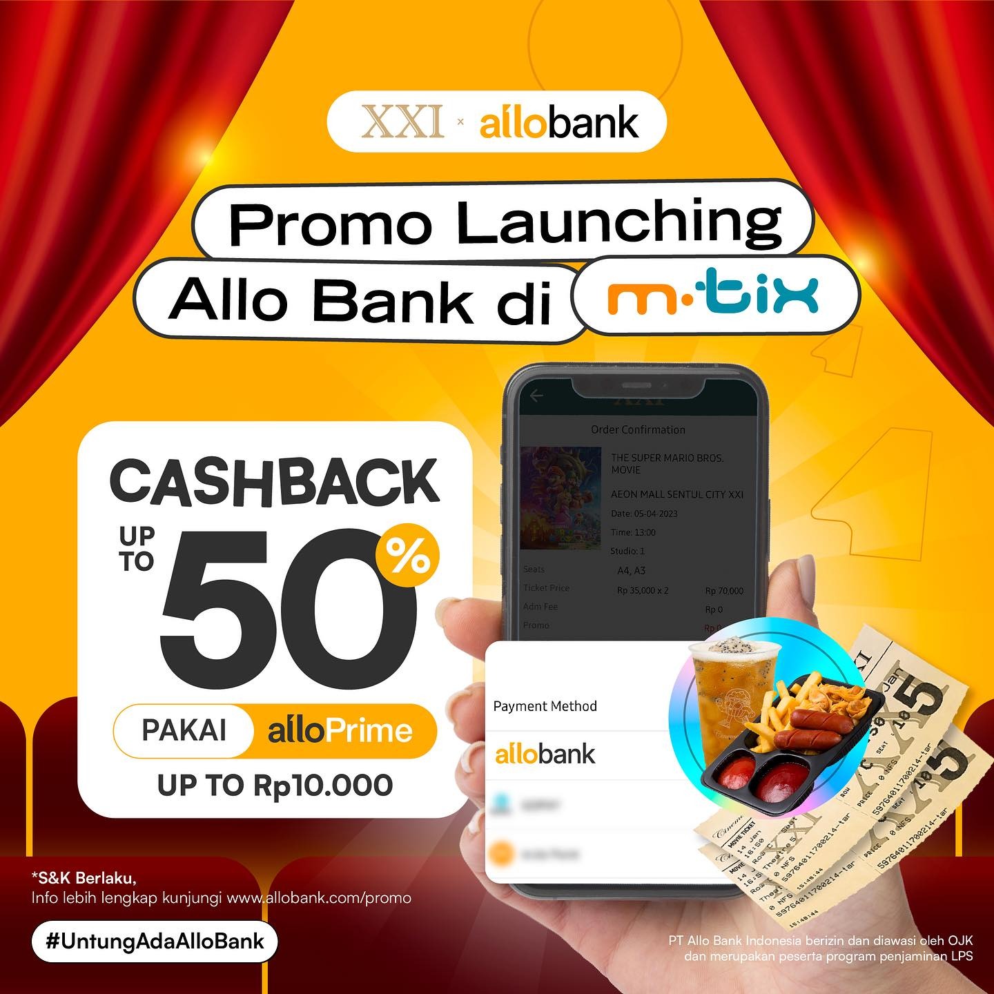 Ambil HP Segera! Ini Cara Ambil Promo Cash Back 50 % Cinema 21 dengan Allobank yang Segera Berakhir 