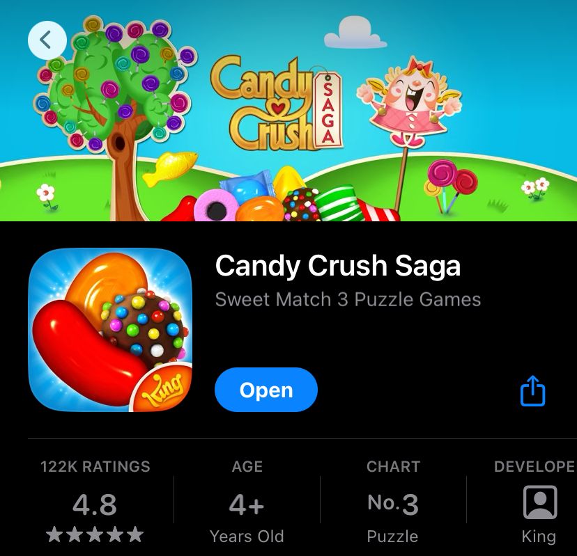 Fakta Unik Game Candy Crush Saga Yang Perloleh Ratings 4,8 di App Store