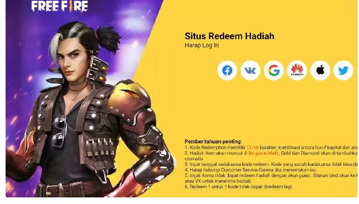 Kode Redeem Free Fire Hari Ini Senin 25 Maret 2024 : Klaim Hadiah Gratis dari Garena!