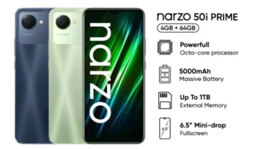 Realme Narzo 50i Prime Mengusung Layar Berukuran 6.5 Inci dengan Resolusi HD Plus