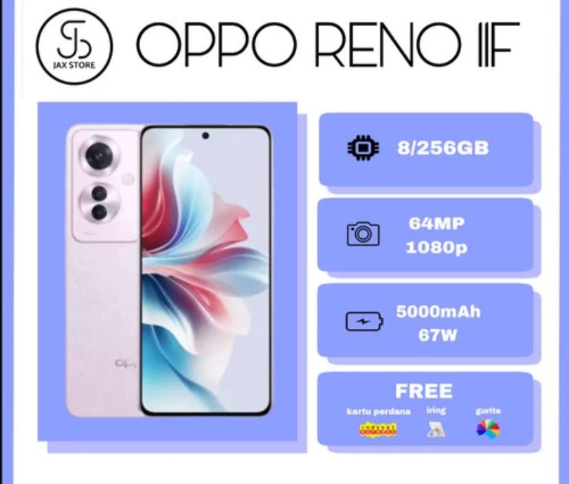 HP OPPO RENO 11F 5G, Keluarkan Terbaru Dengan Kamera Utama 64MP