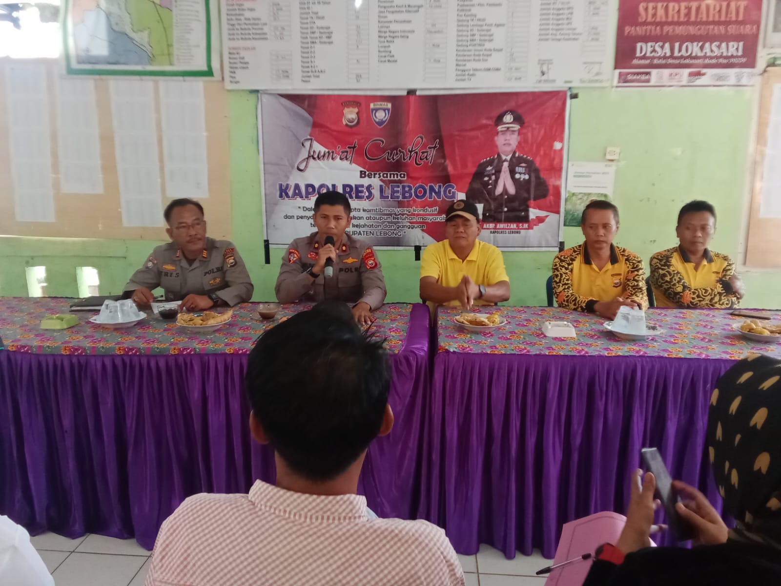 Jum'at Curhat, Wakapolres Lebong Ingatkan Bahaya Hoax Jelang Pemilu 2024 