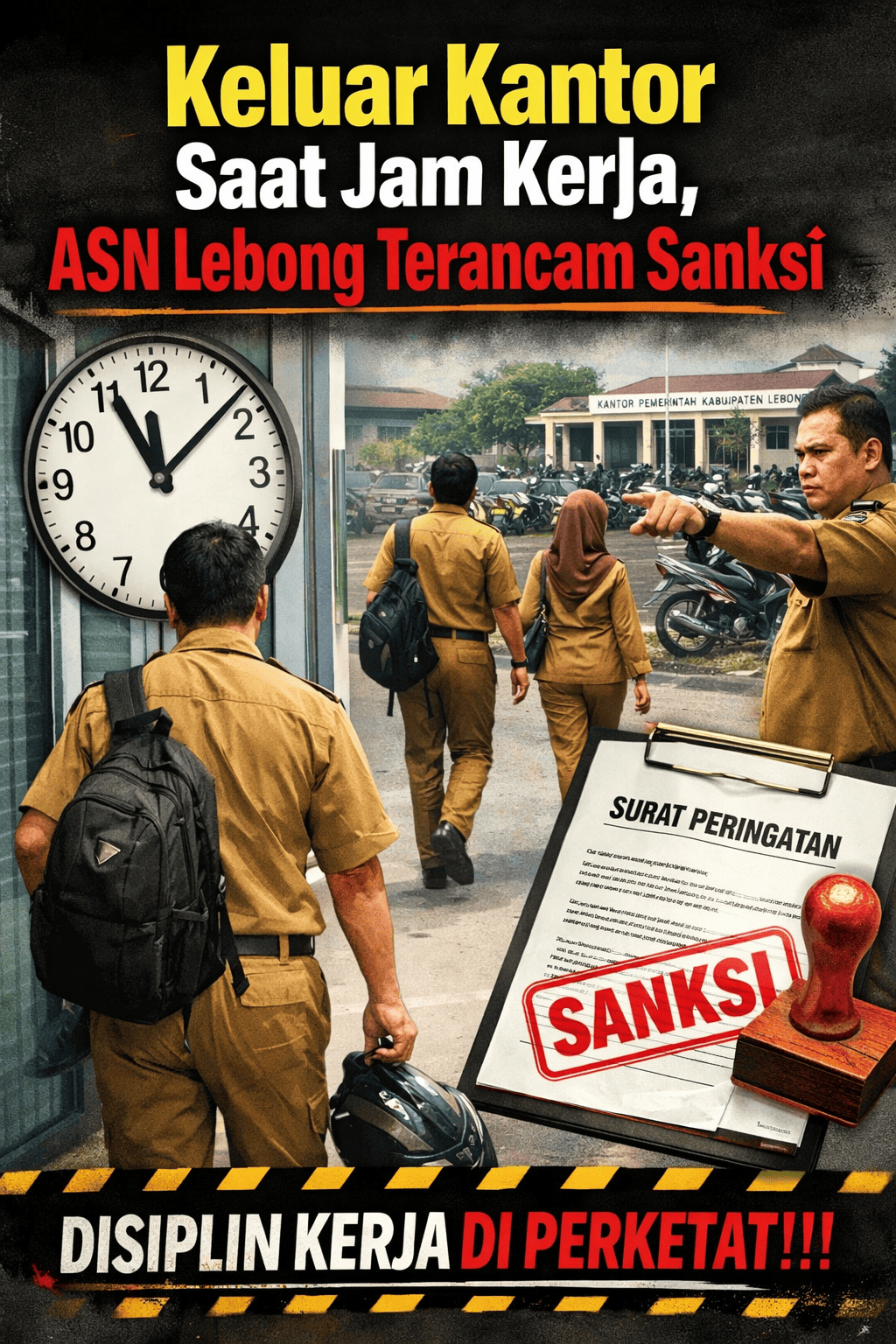 Keluar Kantor Saat Jam Kerja, ASN Lebong Terancam Sanksi