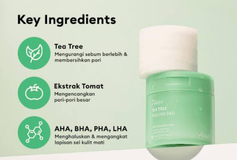 3 Tea Tree Exfoliating Pad untuk Wajah Bersih