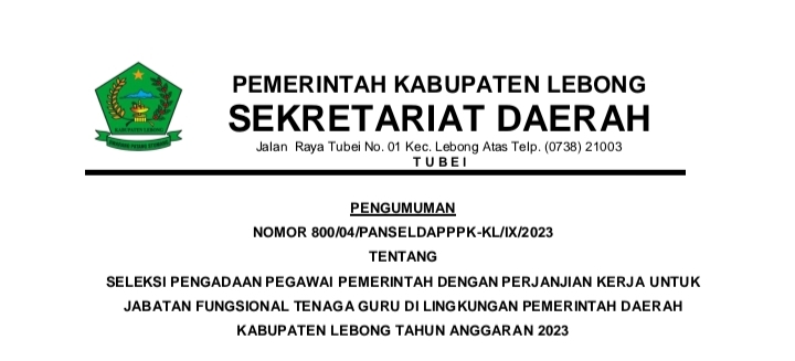 Sscasn.bkn.go.id 2023 Telah Dibuka, Cek Link Pendaftaran PPPK Guru 2023 Lebong, Lengkap di Sini!