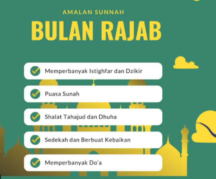 5 Amalan Yang Dianjurkan Rasulullah Saat Bulan Rajab