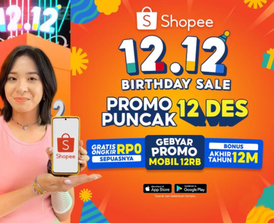 Promo Shopee 12.12 Birthday Sale 2025 dari Diskon 100%