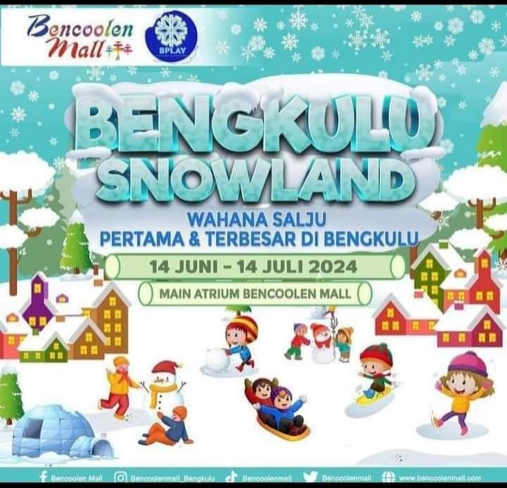 Bengkulu Snowland: Wahana Salju Pertama dan Terbesar Hadir di Bengkulu!