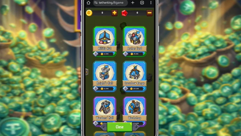 EARN DAILY USDT , TETHER KING Crypto Game 2026 Bergaya Clash of Clans