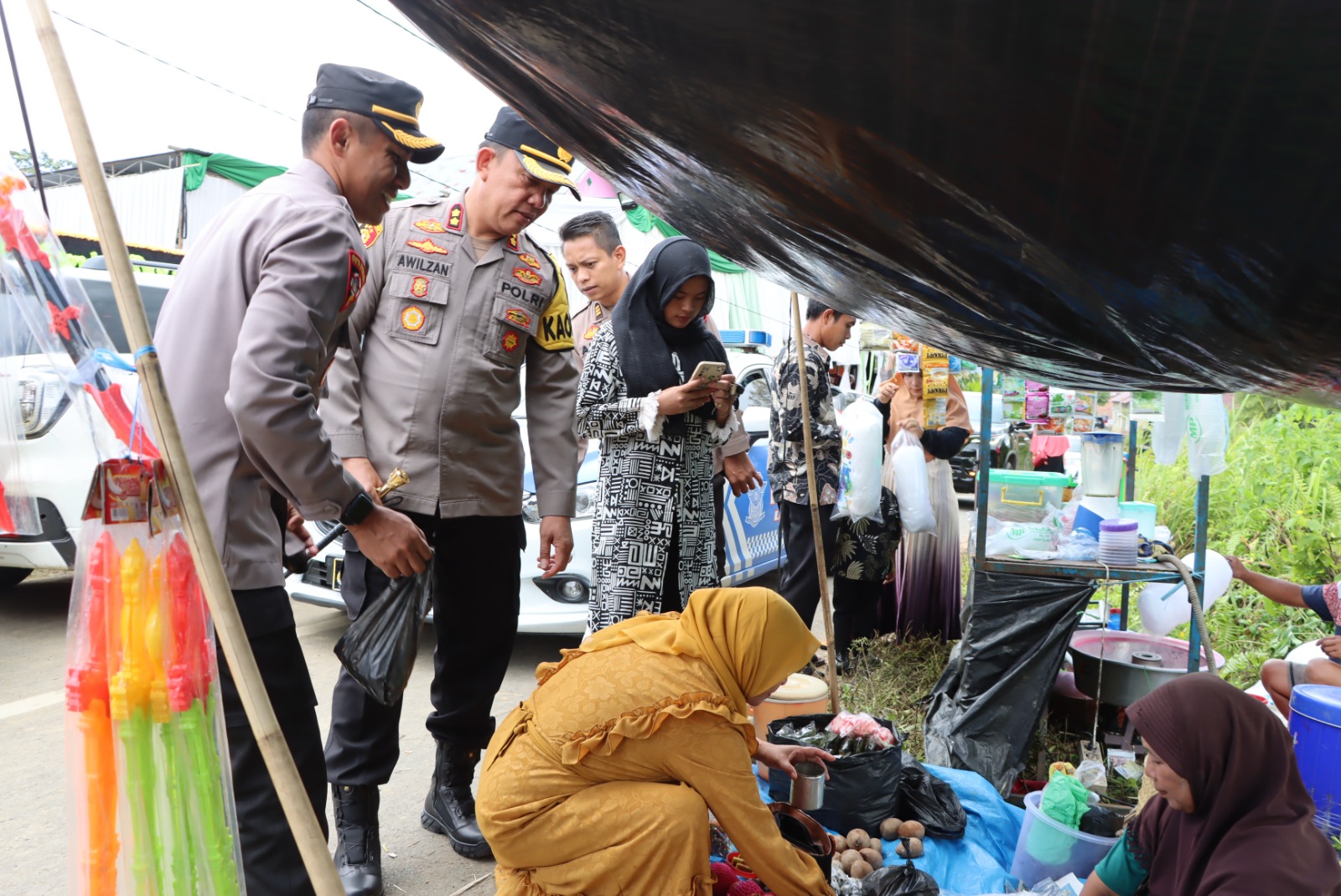 Kapolres Lebong Turun Tangan Pantau Harga Sembako di Pasaran 