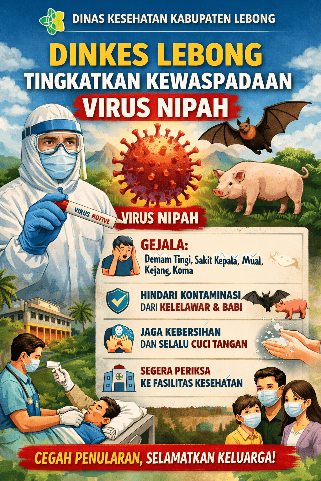 Surat Edaran Kemenkes Turun, Dinkes Lebong Tingkatkan Kewaspadaan Virus Nipah