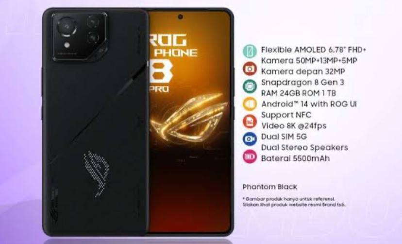 Spesifikasi dan Harga Terbaru HP Asus Rog Phone 8 Pro Edition